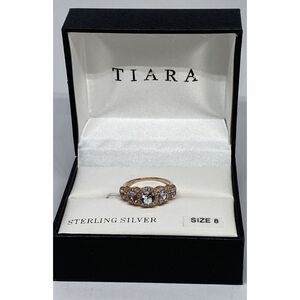Aquamarine Stone Ring SRG388AQR Cubic Zirconia Sterling Silver MSRP $135 NM201